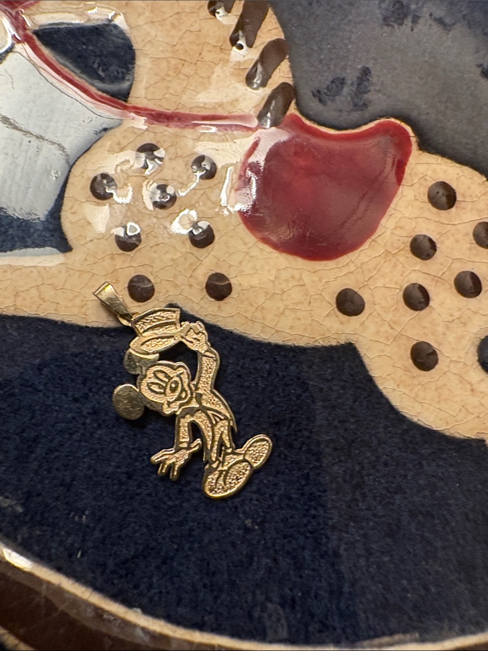 vintage 14kgold Mickey Mouse Pendant